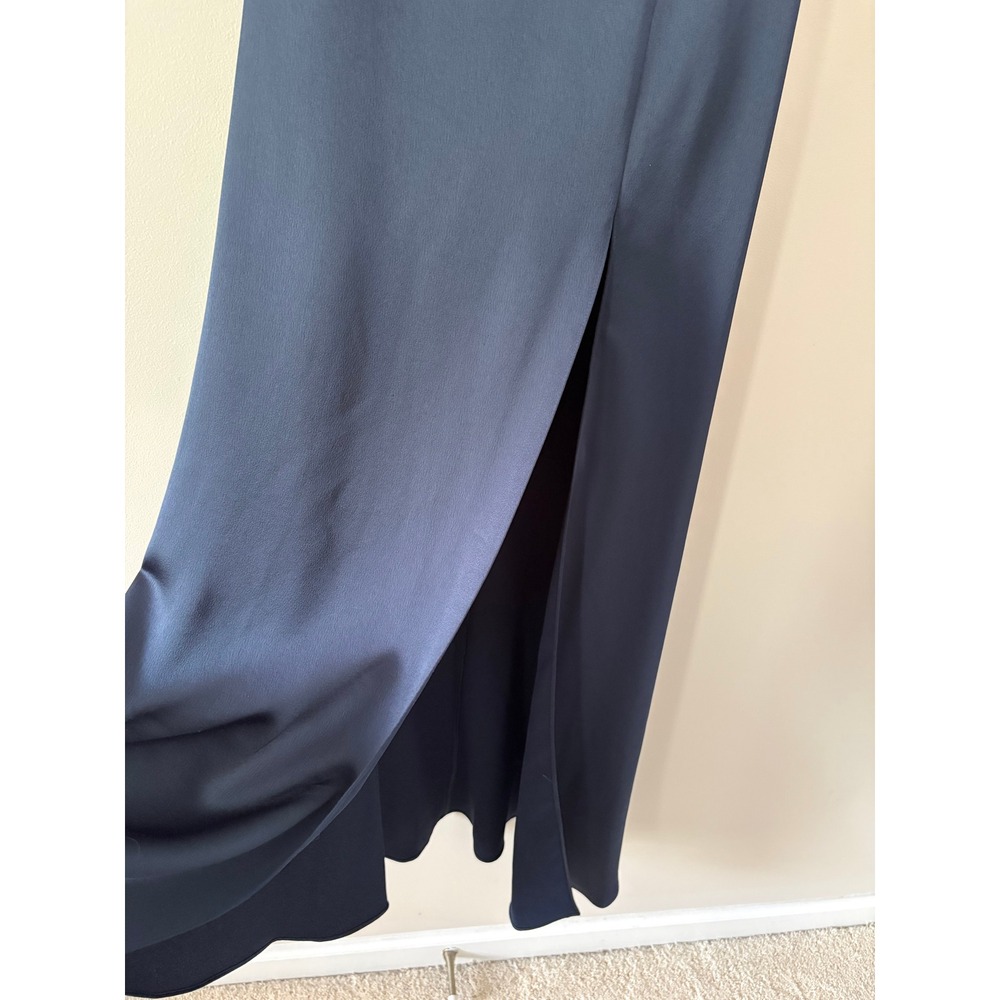 Jenny Yoo Jensen Dress 4 French Blue One Shoulder Satin Bridesmaid Gown NWT - Picture 10 of 16